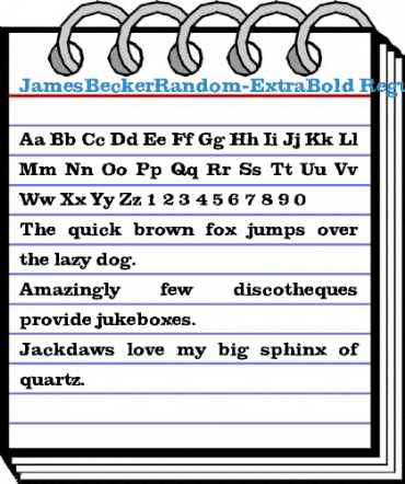 JamesBeckerRandom-ExtraBold Regular Font