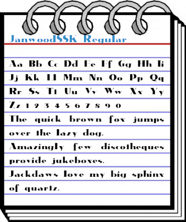 JanwoodSSK Regular Font