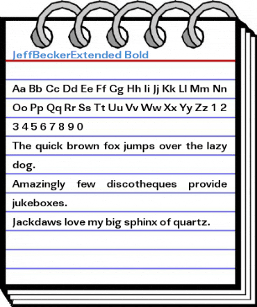 JeffBeckerExtended Font