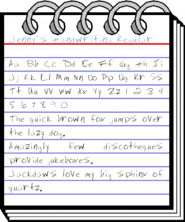 Jenny's Handwriting Font