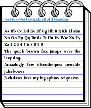 Jessica-Serial-ExtraBold Regular Font