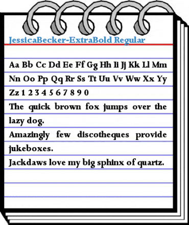 JessicaBecker-ExtraBold Font