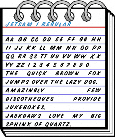 Jetsam 1 Regular Font