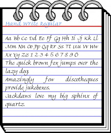 Hand Write Regular Font
