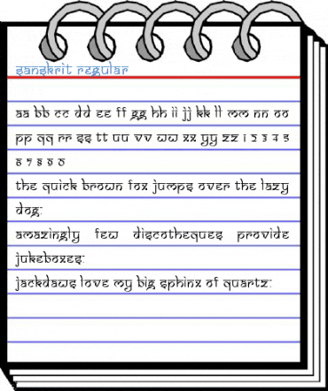 Sanskrit Regular Font