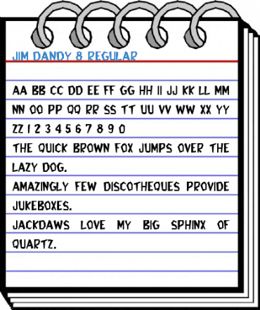 Jim Dandy 8 Font