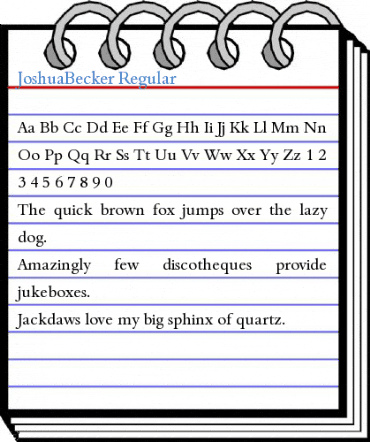 JoshuaBecker Regular Font