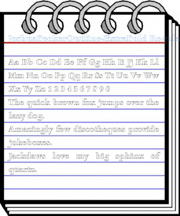 JoshuaBeckerOutline-ExtraBold Regular Font