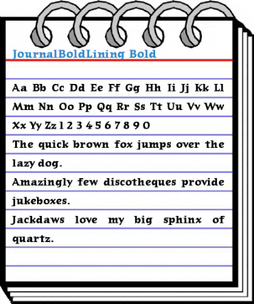 JournalBoldLining Font