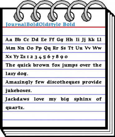 JournalBoldOldstyle Bold Font