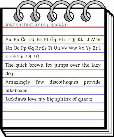 JournalTextLining Regular Font