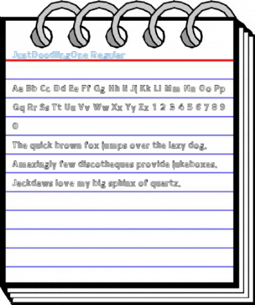 JustDoodlingOne Regular Font