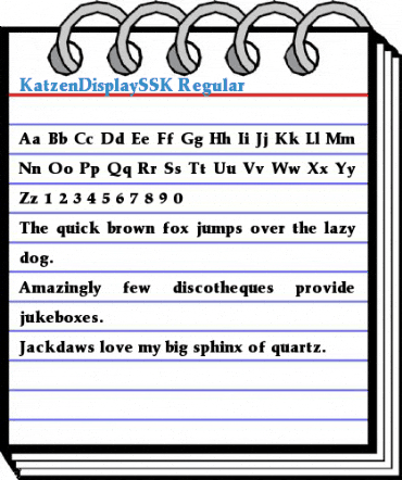 KatzenDisplaySSK Regular Font