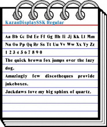 KazanDisplaySSK Font