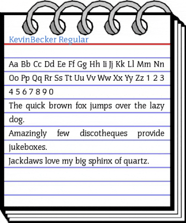 KevinBecker Regular Font