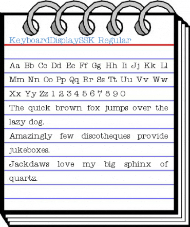 KeyboardDisplaySSK Regular Font