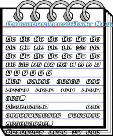 KeyboardUltraBold Italic Font