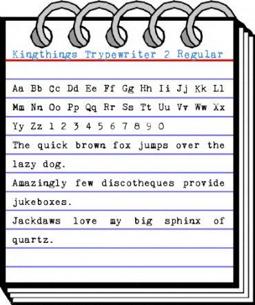 Kingthings Trypewriter 2 Regular Font