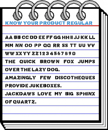 Know Your Product Regular Font