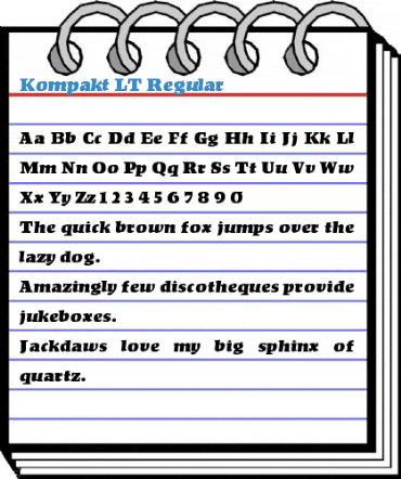 Kompakt LT Regular Font