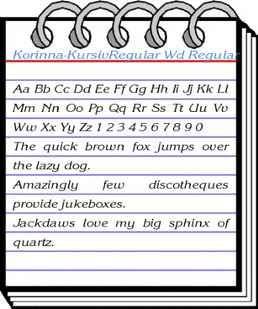 Korinna-KursivRegular Wd Regular Font