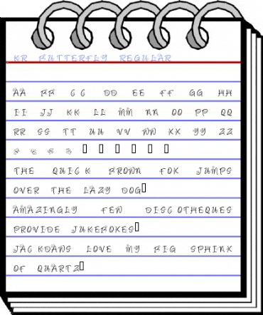 KR Butterfly Regular Font