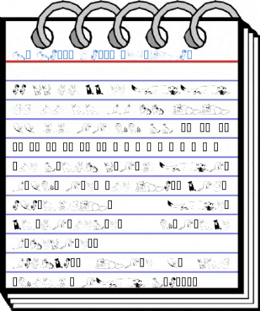 KR Kat's Cat's Font