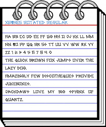 xBONES Rotated Font