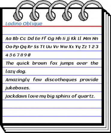 Ladino Oblique Font