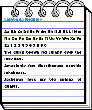 Lambada Regular Font