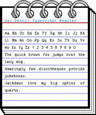 zai Pencil Typewriter Font