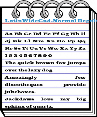 LatinWideCnd-Normal Font