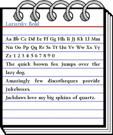 Lazursky Font