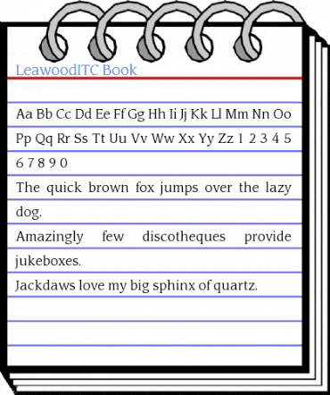 LeawoodITC Book Font