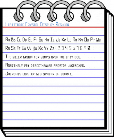 Legitimate Crystal Display Font