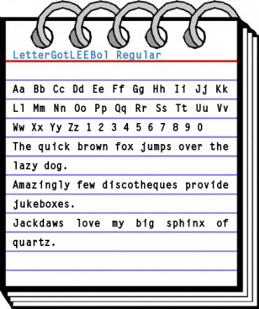 LetterGotLEEBol Font