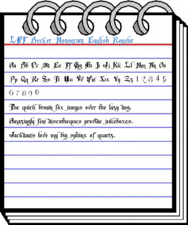 LHF Becker Monogram English Regular Font