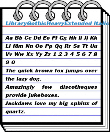 LibraryGothicHeavyExtended Font