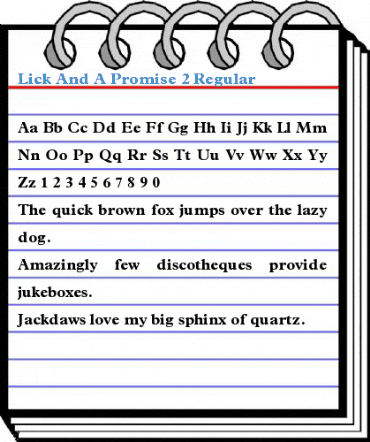 Lick And A Promise 2 Regular Font