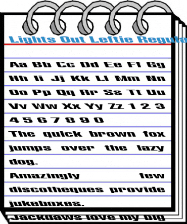 Lights Out Leftie Regular Font