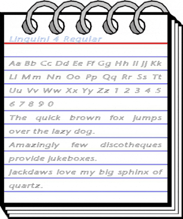 Linguini 4 Regular Font