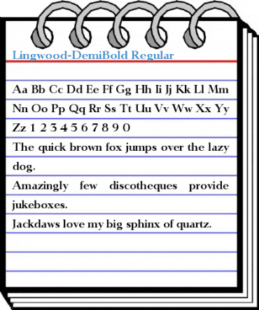 Lingwood-DemiBold Regular Font