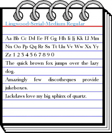 Lingwood-Serial-Medium Regular Font
