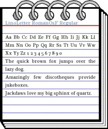 LinoLetter RomanOsF Regular Font