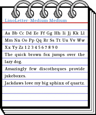 LinoLetter-Medium Medium Font