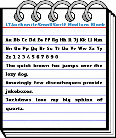 LTAuthenticSmallSerif Medium Black Font