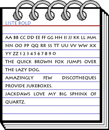 Liste Bold Font