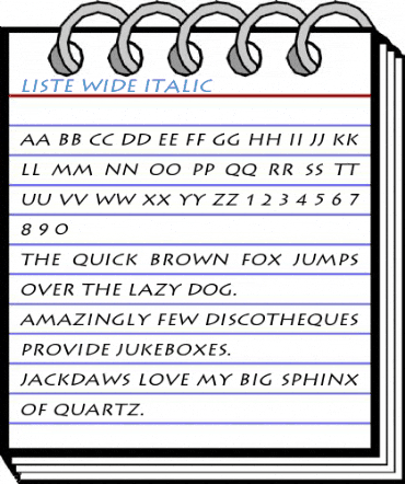 Liste Wide Font