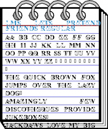 LMS Lets Pretend with Friends Regular Font
