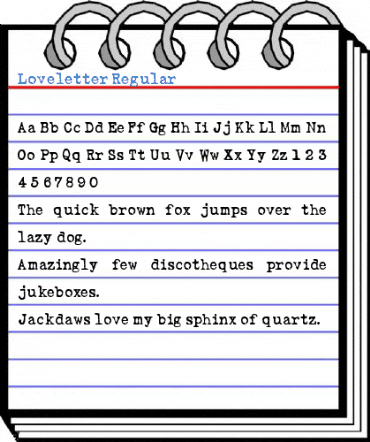 Loveletter Regular Font